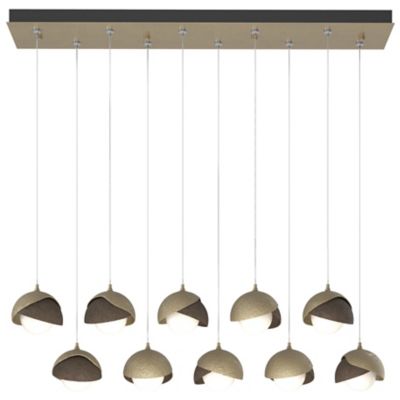 Brooklyn 10-Light Double Shade Rectangular Multi-Light Pendant