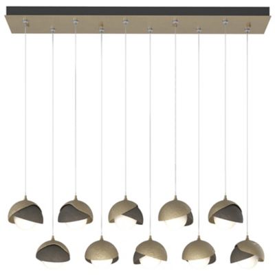 Brooklyn 10-Light Double Shade Rectangular Multi-Light Pendant