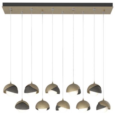 Brooklyn 10-Light Double Shade Rectangular Multi-Light Pendant