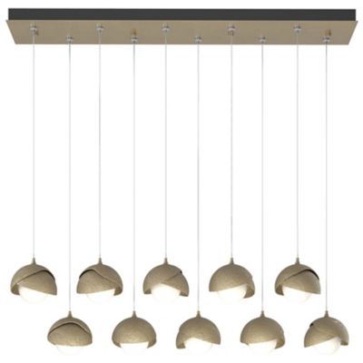 Brooklyn 10-Light Double Shade Rectangular Multi-Light Pendant