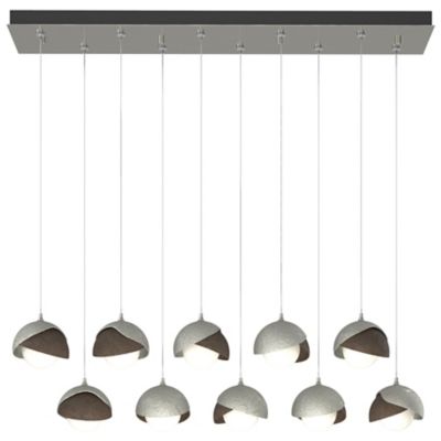 Brooklyn 10-Light Double Shade Rectangular Multi-Light Pendant