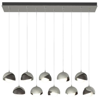 Brooklyn 10-Light Double Shade Rectangular Multi-Light Pendant