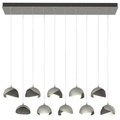 Brooklyn 10-Light Double Shade Rectangular Multi-Light Pendant