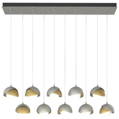 Brooklyn 10-Light Double Shade Rectangular Multi-Light Pendant