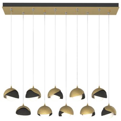 Brooklyn 10-Light Double Shade Rectangular Multi-Light Pendant
