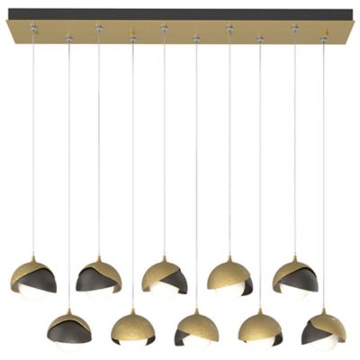 Brooklyn 10-Light Double Shade Rectangular Multi-Light Pendant