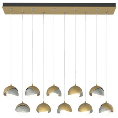 Brooklyn 10-Light Double Shade Rectangular Multi-Light Pendant