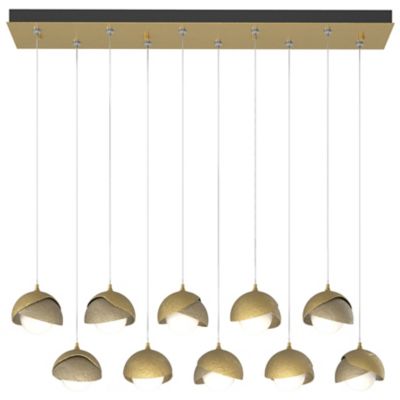 Brooklyn 10-Light Double Shade Rectangular Multi-Light Pendant