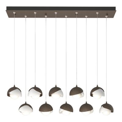 Brooklyn 10-Light Double Shade Rectangular Multi-Light Pendant