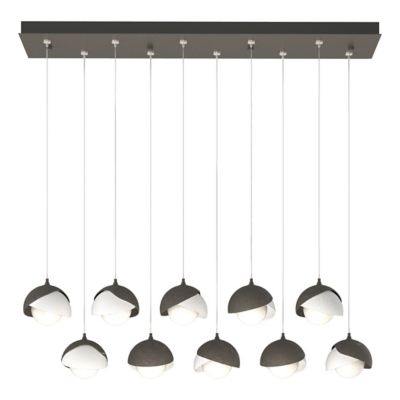 Brooklyn 10-Light Double Shade Rectangular Multi-Light Pendant