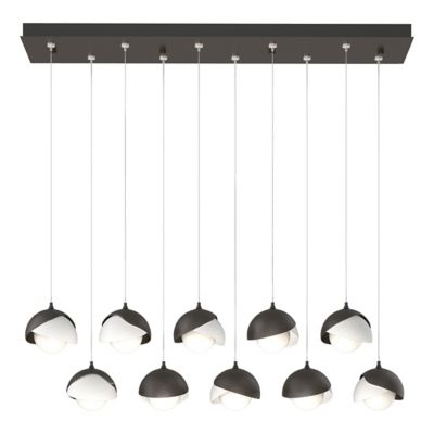 Brooklyn 10-Light Double Shade Rectangular Multi-Light Pendant