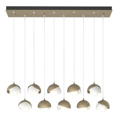 Brooklyn 10-Light Double Shade Rectangular Multi-Light Pendant