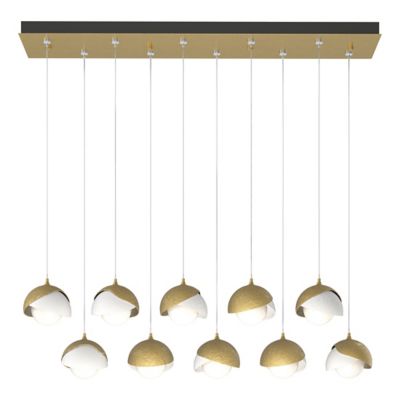 Brooklyn 10-Light Double Shade Rectangular Multi-Light Pendant