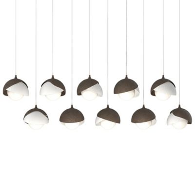 Brooklyn 10-Light Double Shade Rectangular Multi-Light Pendant