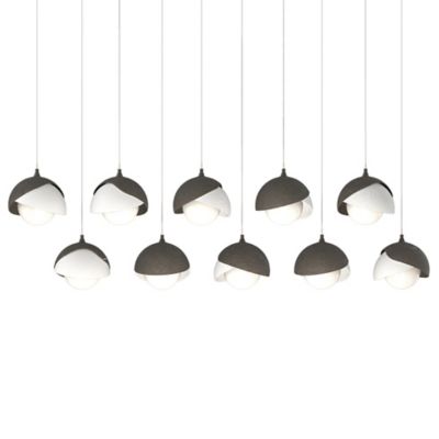 Brooklyn 10-Light Double Shade Rectangular Multi-Light Pendant