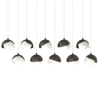 Brooklyn 10-Light Double Shade Rectangular Multi-Light Pendant