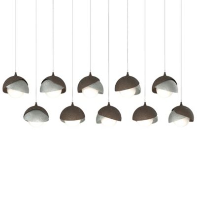 Brooklyn 10-Light Double Shade Rectangular Multi-Light Pendant
