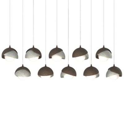 Brooklyn 10-Light Double Shade Rectangular Multi-Light Pendant