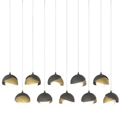 Brooklyn 10-Light Double Shade Rectangular Multi-Light Pendant