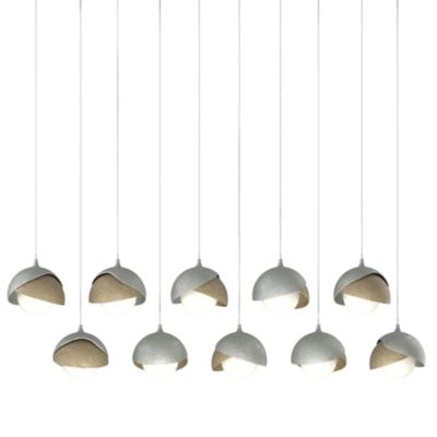 Brooklyn 10-Light Double Shade Rectangular Multi-Light Pendant
