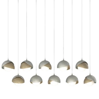 Brooklyn 10-Light Double Shade Rectangular Multi-Light Pendant