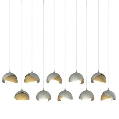 Brooklyn 10-Light Double Shade Rectangular Multi-Light Pendant