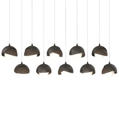 Brooklyn 10-Light Double Shade Rectangular Multi-Light Pendant