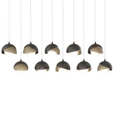 Brooklyn 10-Light Double Shade Rectangular Multi-Light Pendant