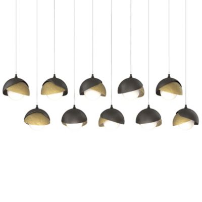 Brooklyn 10-Light Double Shade Rectangular Multi-Light Pendant