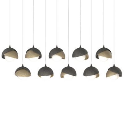 Brooklyn 10-Light Double Shade Rectangular Multi-Light Pendant