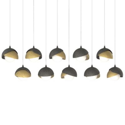 Brooklyn 10-Light Double Shade Rectangular Multi-Light Pendant