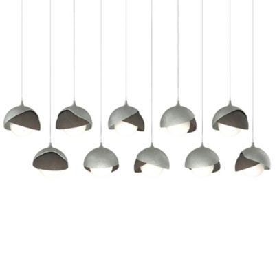 Brooklyn 10-Light Double Shade Rectangular Multi-Light Pendant