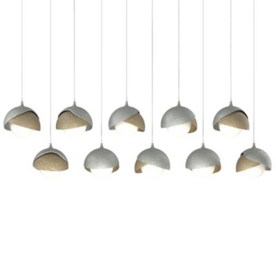 Brooklyn 10-Light Double Shade Rectangular Multi-Light Pendant