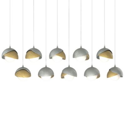 Brooklyn 10-Light Double Shade Rectangular Multi-Light Pendant