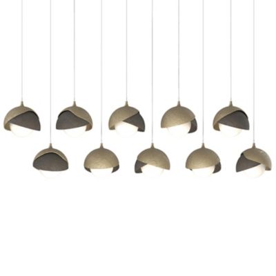 Brooklyn 10-Light Double Shade Rectangular Multi-Light Pendant