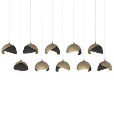 Brooklyn 10-Light Double Shade Rectangular Multi-Light Pendant