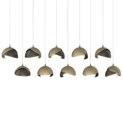 Brooklyn 10-Light Double Shade Rectangular Multi-Light Pendant