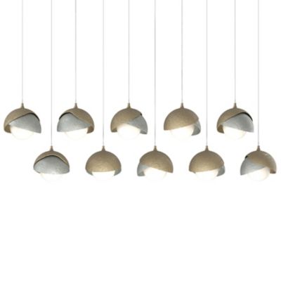 Brooklyn 10-Light Double Shade Rectangular Multi-Light Pendant