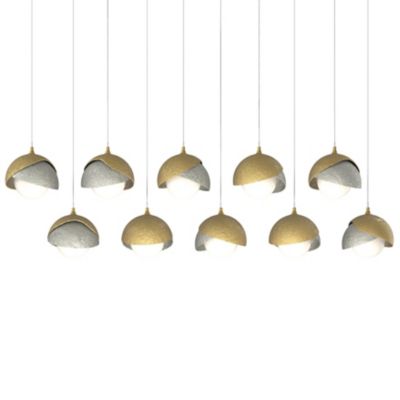 Brooklyn 10-Light Double Shade Rectangular Multi-Light Pendant