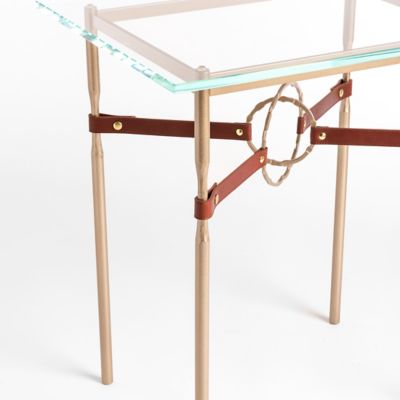 Equus Glass Top Side Table
