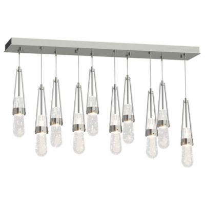Link 10-Light Blown Glass Rectangular Multi-Light Pendant