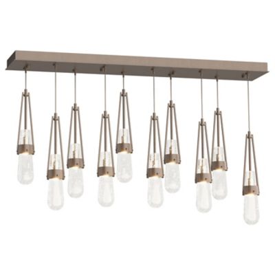 Link 10-Light Blown Glass Rectangular Multi-Light Pendant