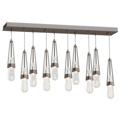 Link 10-Light Blown Glass Rectangular Multi-Light Pendant