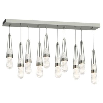 Link 10-Light Blown Glass Rectangular Multi-Light Pendant