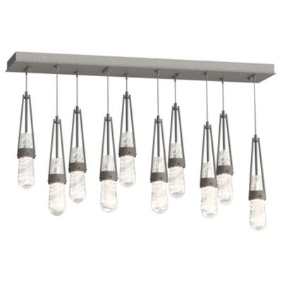 Link 10-Light Blown Glass Rectangular Multi-Light Pendant