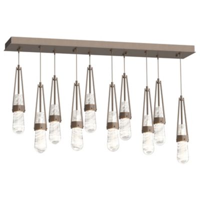Link 10-Light Blown Glass Rectangular Multi-Light Pendant