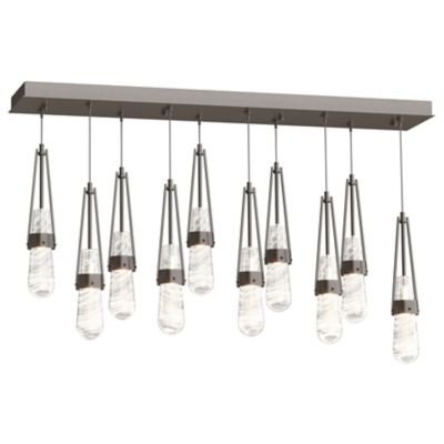 Link 10-Light Blown Glass Rectangular Multi-Light Pendant