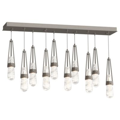 Link 10-Light Blown Glass Rectangular Multi-Light Pendant