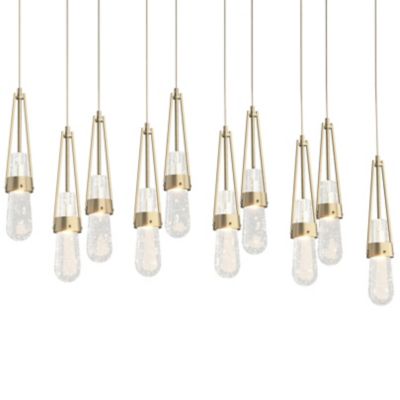 Link 10-Light Blown Glass Rectangular Multi-Light Pendant
