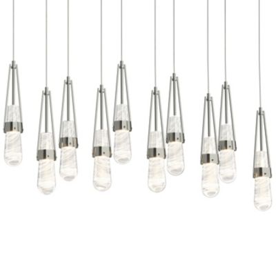 Link 10-Light Blown Glass Rectangular Multi-Light Pendant
